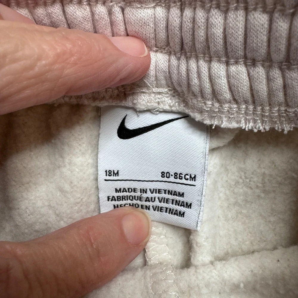 Nike Toddler Oatmeal Heather Fleece Joggers Sweatpants 18M M188-W67